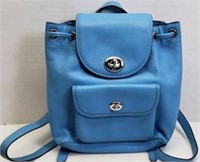 COACH BLUE LEATHER BACKPACK