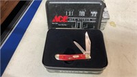 New old ace knive since 1924 tin case