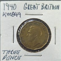 1940 Great Britain three pence