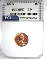 1949-D Cent MS67+ RD LISTS $7500