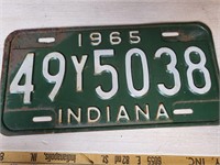 Indiana 1965 license plate