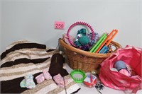 Knitting Lot w/ Yarn, Blanket & More