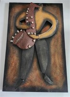 Metal Wall Art Musician Saxaphone H: 24"