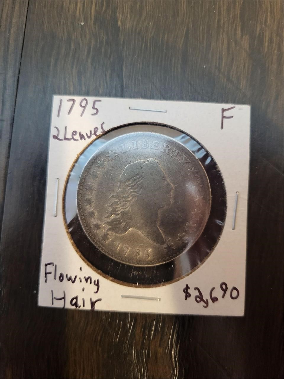 1795 FLOWING HAIR 2 LEAVE HALF DOLLAR