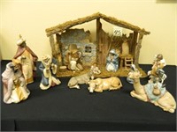 Lladro 11 Piece Nativity Stable w/ Original Boxes