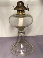 Clear Glass & Brass Kerosene Oil Lamp