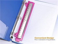 PEN+GEAR 3-Hole Punch with Ruler Ring Binder,1 Pcs