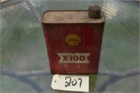 Shell X-100 Oil Can (Full)