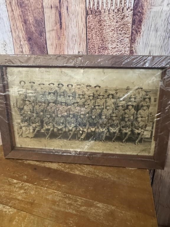 Antique Framed Camp Smith 1929 Military Photo