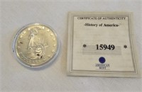 2000 Liberia 5 Dollar Coin Statue of Liberty