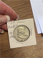 #2 Franklin half dollar 1954
