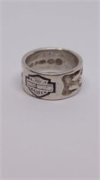 Sterling silver Harley Davidson ring size 5