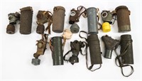 WWI - WWII GERMAN / BELGIAN / FRENCH GAS MASKS