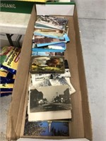 BOX OF POST CARDS