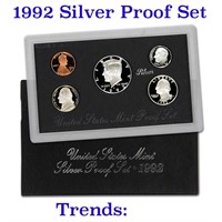 1992 United States Mint Silver Proof Set. 5 Coins