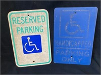 Handicap Parking Metal Signs