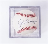 Signed Baseball Joe DiMaggio  COA & AAU Cert