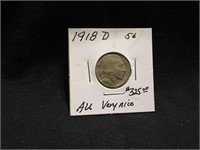 1918D Buffalo Nickel