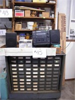 PARTS CABINET WITH 70 DRAWERS 40"X 25" X 41' H