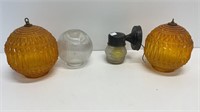 Vintage glass globes, condition as shown