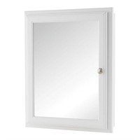 (2) White Framed Tri-View Medicine Cabinets