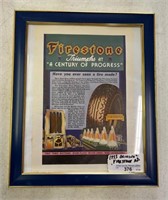 1933 Framed 8x10 Firestone Ad