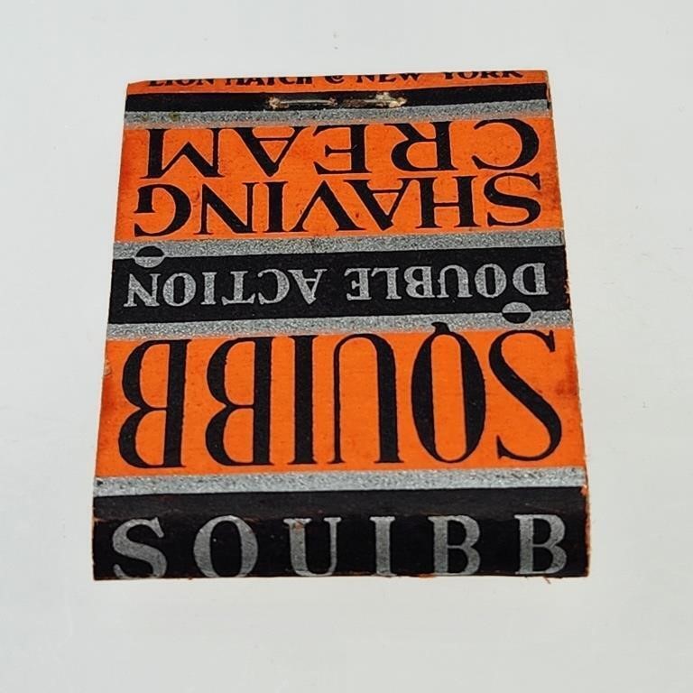 SQUIBB SHAVING CREAM ADV. FEATURE MATCHBOOK