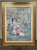 1987 ‘Swings Revere Beach’ Framed Poster on Board