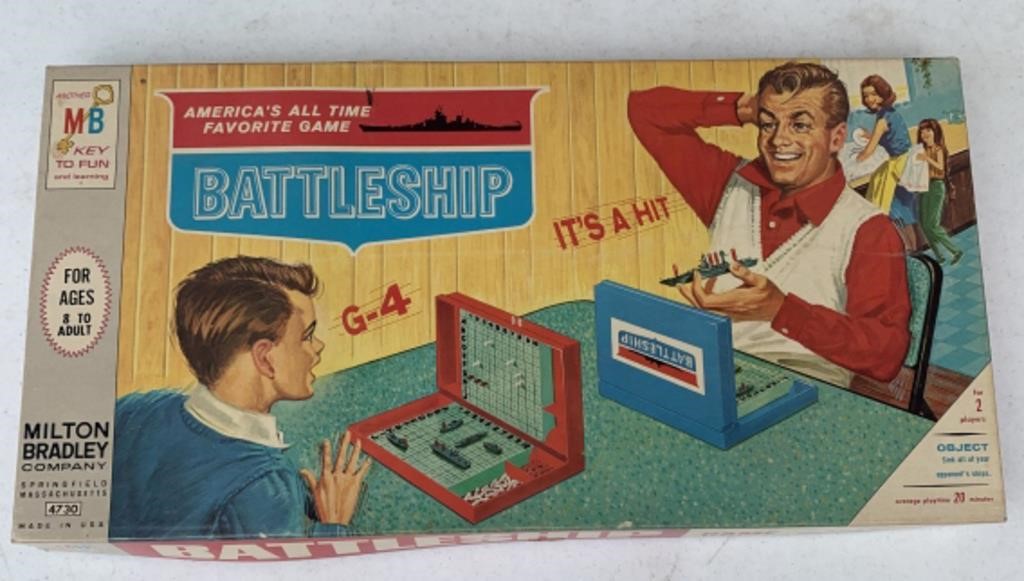 Battleship Game By Milton Bradley 1967