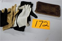 Ladies gloves and autograph book