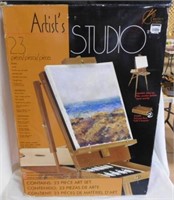 New Artist's Studio 23 pc. art set in box -
