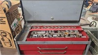 TOOL BOX W/ SOCKETS AND MISC. TOOLS