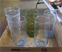 Assorted tall glasses