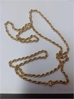 Marked and Tested 18K 750 Rope Like Necklace-