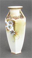 Nippon Floral Motif Porcelain Vase