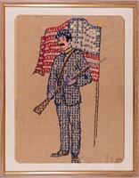 UNION SOLDIER CROSS STITCH TAPESTRY