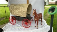 Jonny west covered wagon and horse