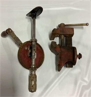 Hand drill with Fuller vise