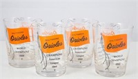 1966 ORIOLES CHAMPIONSHIP GLASSES (4)