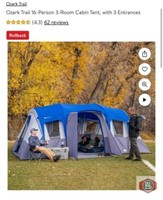 New 3 pcs; Ozark Trail Ozark Trail 16-Person