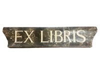 Wooden Ex Libris, Hand Painted Sign