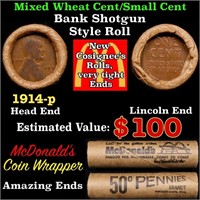 Lincoln Wheat Cent 1c Mixed Roll Orig Brandt McDon