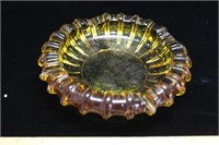 VINTAGE COLORED GLASS DISH