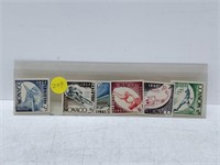 Monaco olympic collectible stamps in plastic