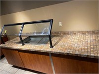 COLD service buffet cabinet marble top Sneezeguard