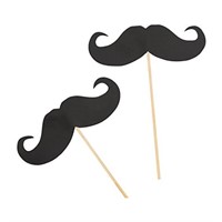 Mustache Food And Cupcake Party Picks-25PCS