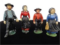 HUBLEY CAST IRON FIGURAL AMISH FAMILY