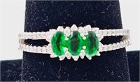 .925 Emerald Colour Ring