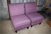 (2) Purple Lounge Chairs