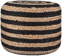 Jute Pouf Cover Hand Braided Ottoman Moroccan